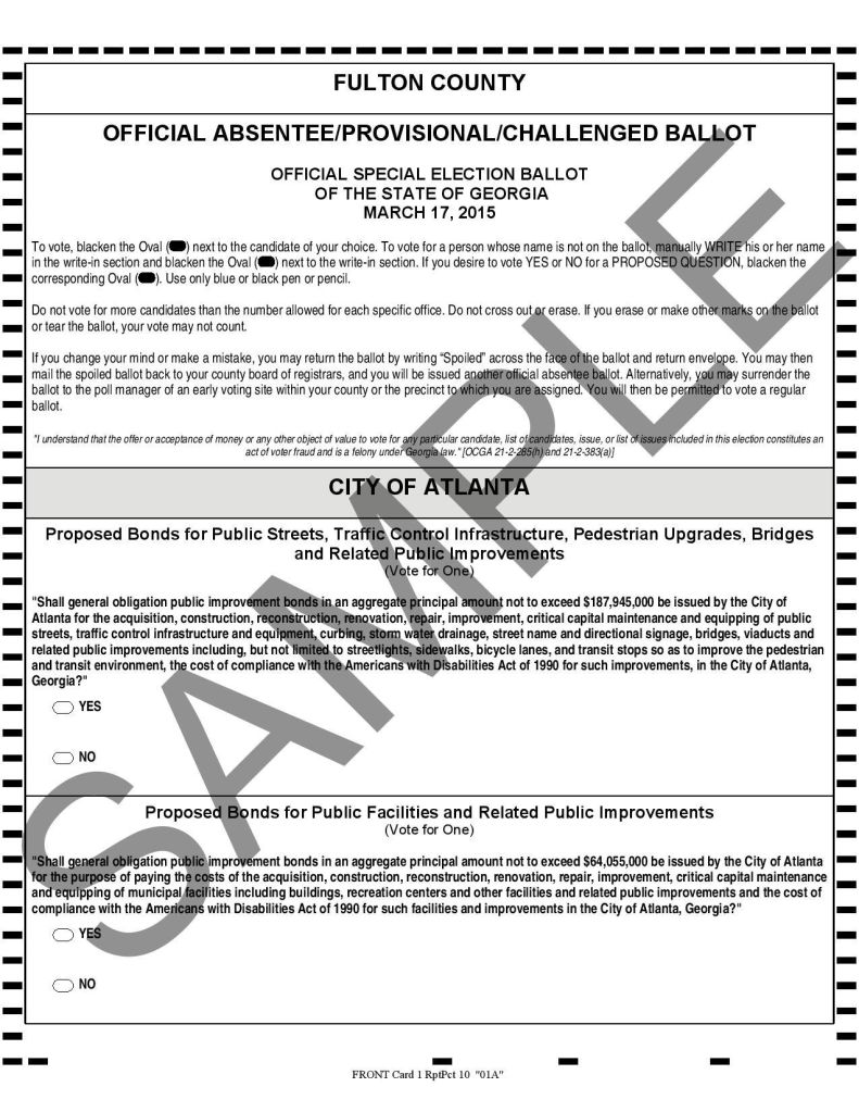 Renew Atlanta 2015 Infrastructure Bond Special Election