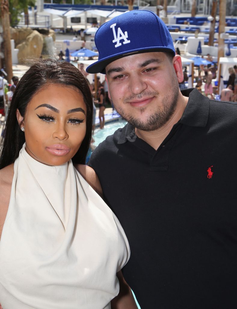 Rob Kardashian And Blac Chyna At Sky Beach Club