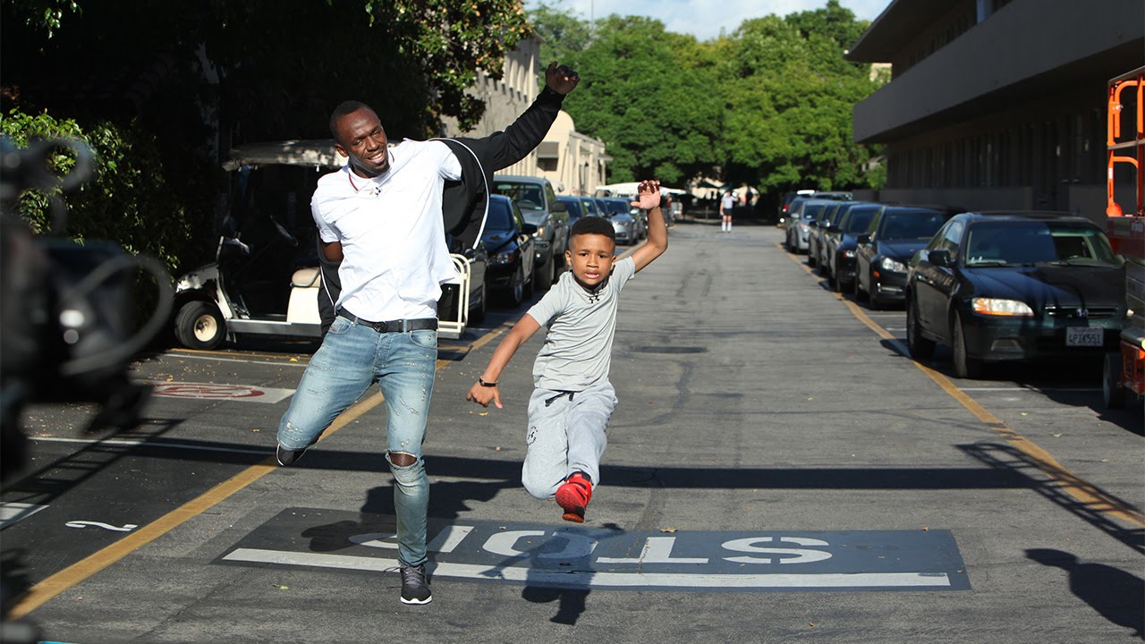 Jamaican Kid Train Challenge Usain Bolt To A Race