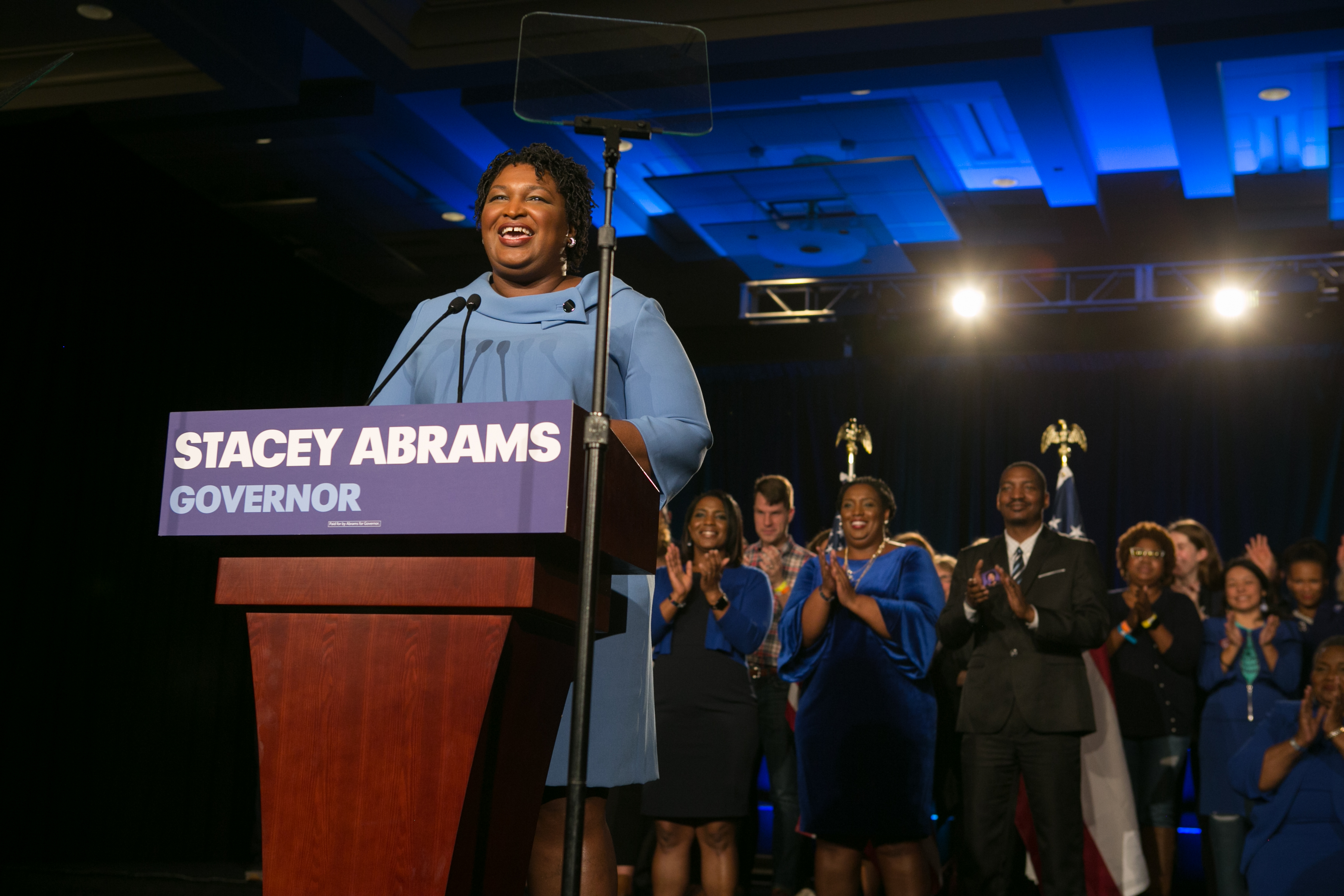 Georgia Democratic Gubernatorial Candidate Stacey Abrams Holds Election Night Event In Atlanta
