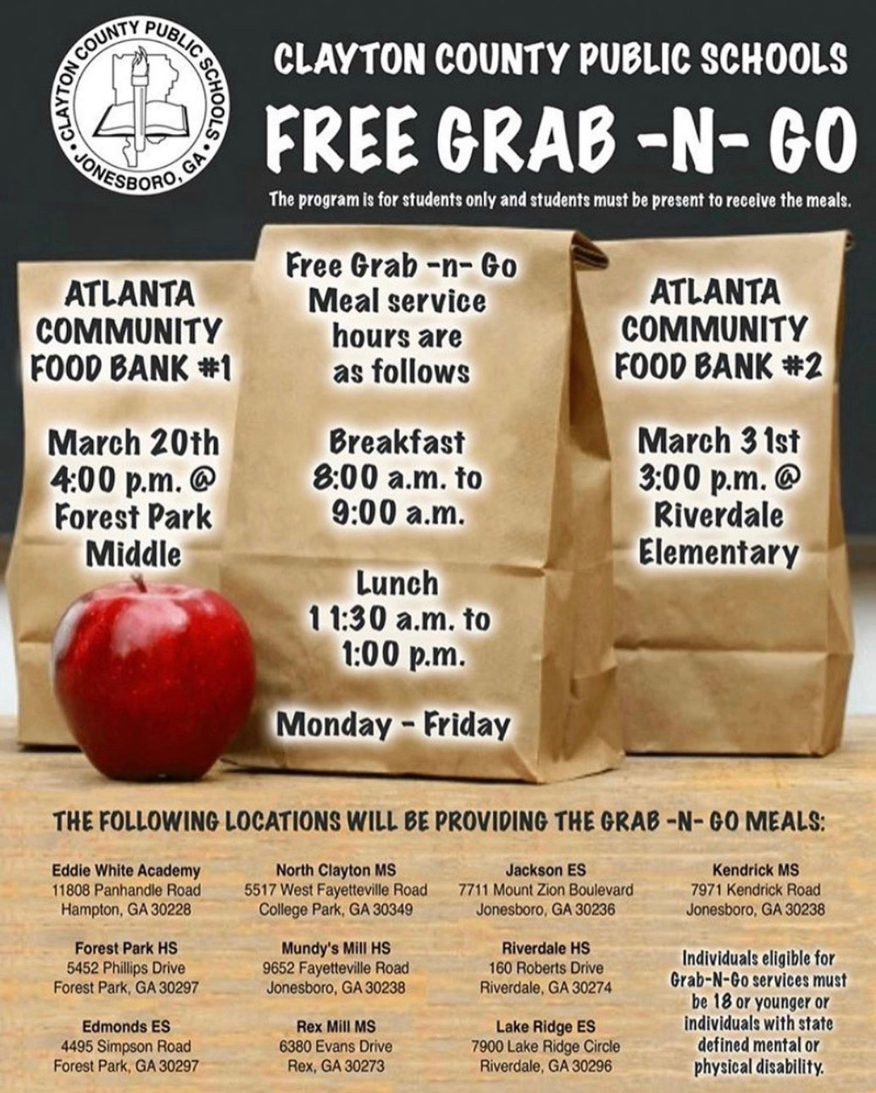 free meals atlanta