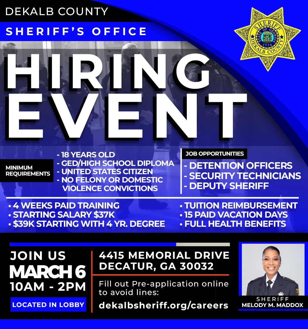 DeKalb County Sheriff's Office | NOW HIRING!