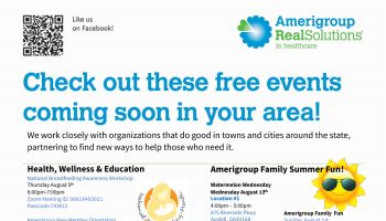 Amerigroup Statewide Events August 2021 Flyer