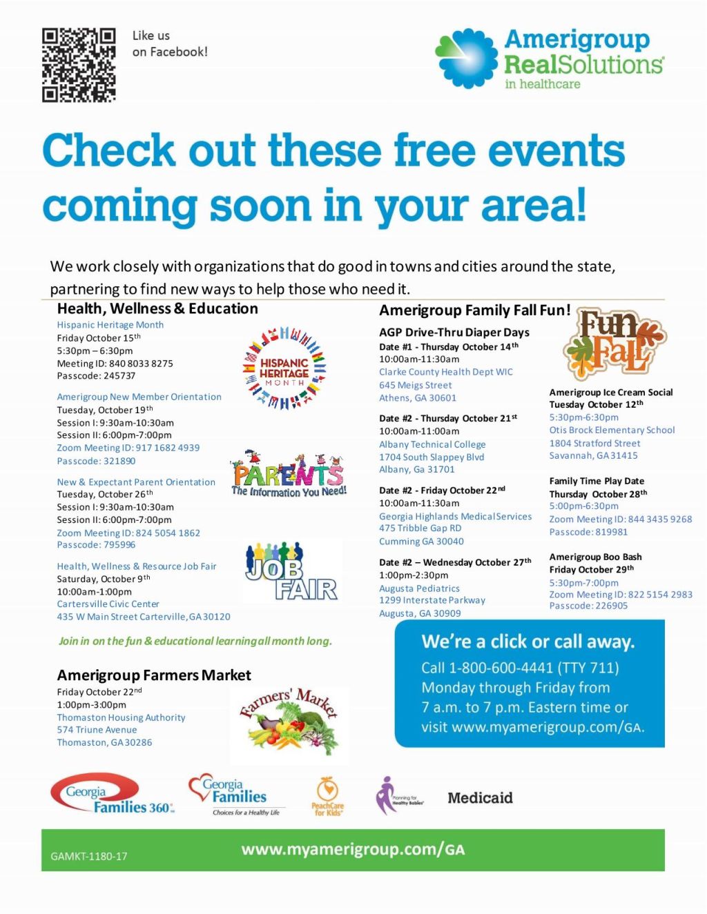 Amerigroup Statewide Events October 2021