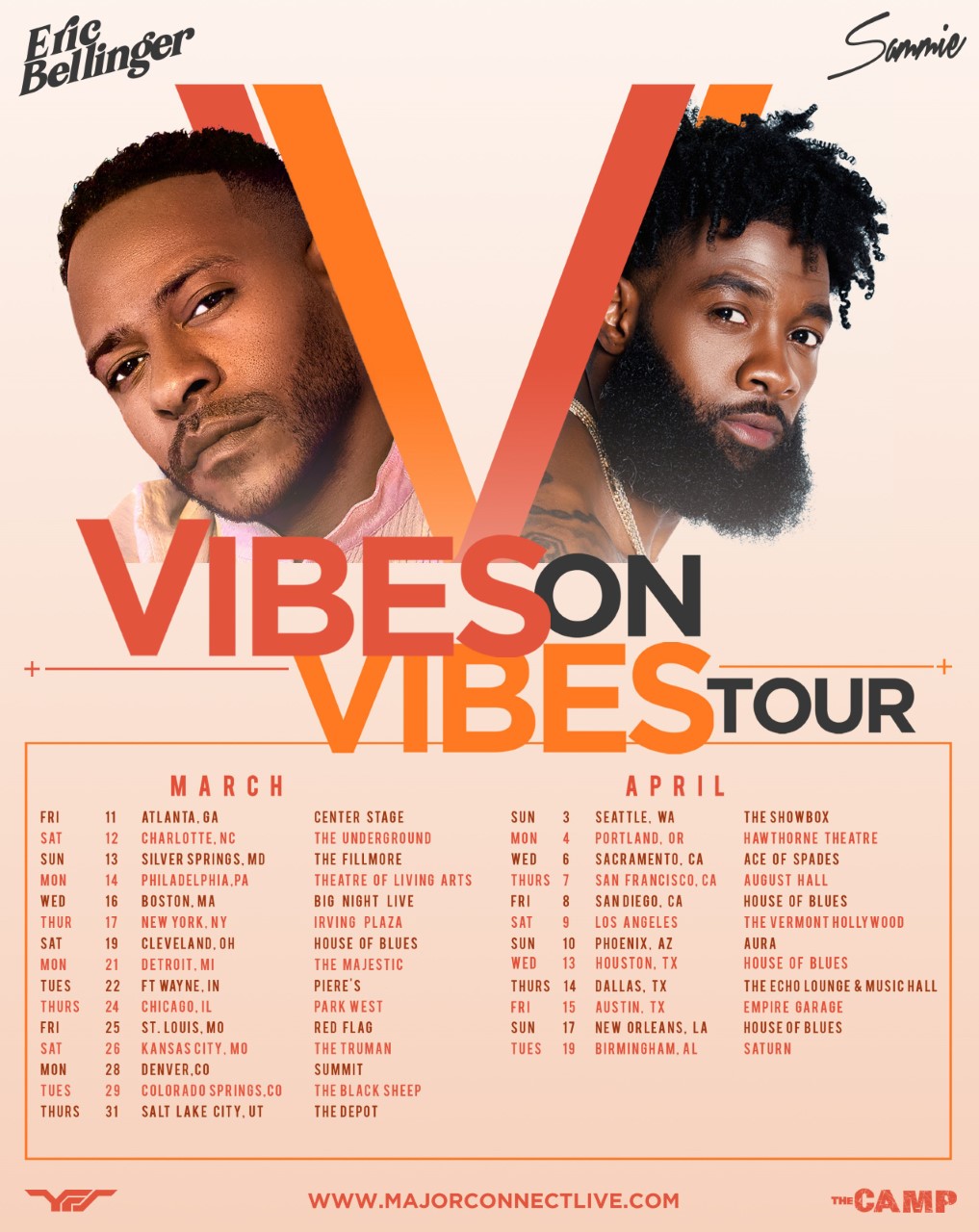 Sammie and Eric Bellinger Vibes on Vibes Tour