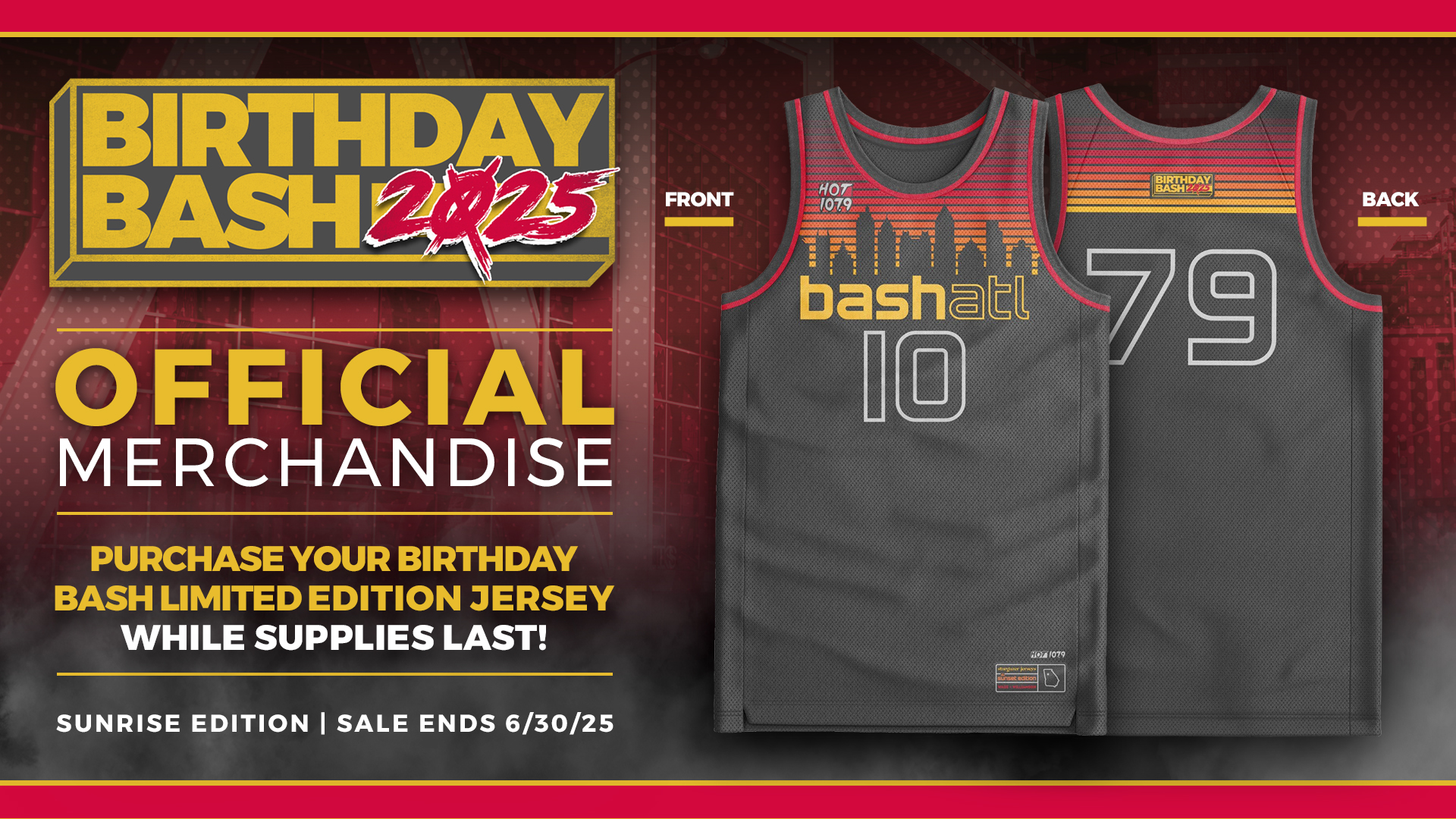 Birthday Bash 2025 Jersey Sale