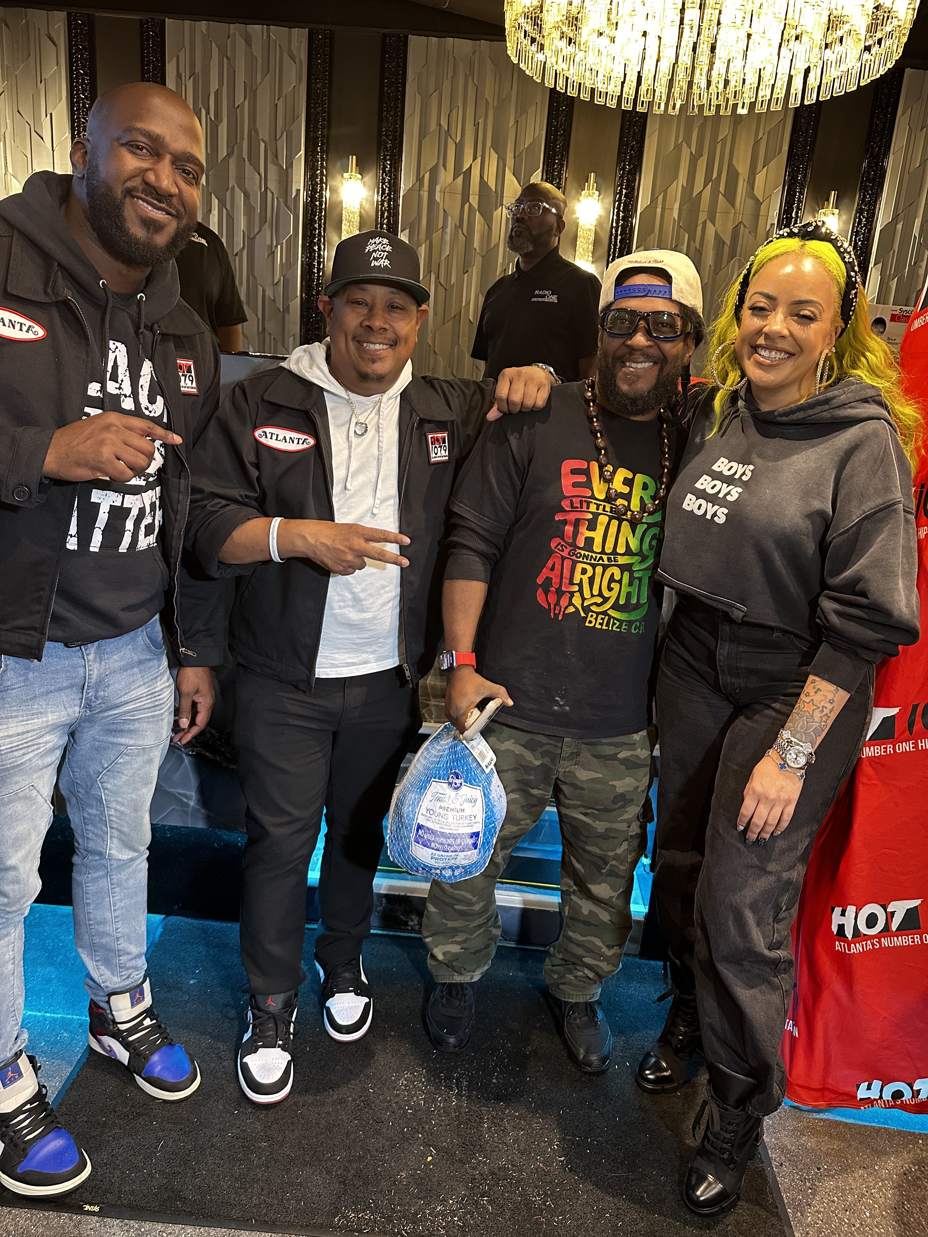 Hot 107.9 & The Morning Hustle At Harolds Chicken and Ice Bar - Panola
