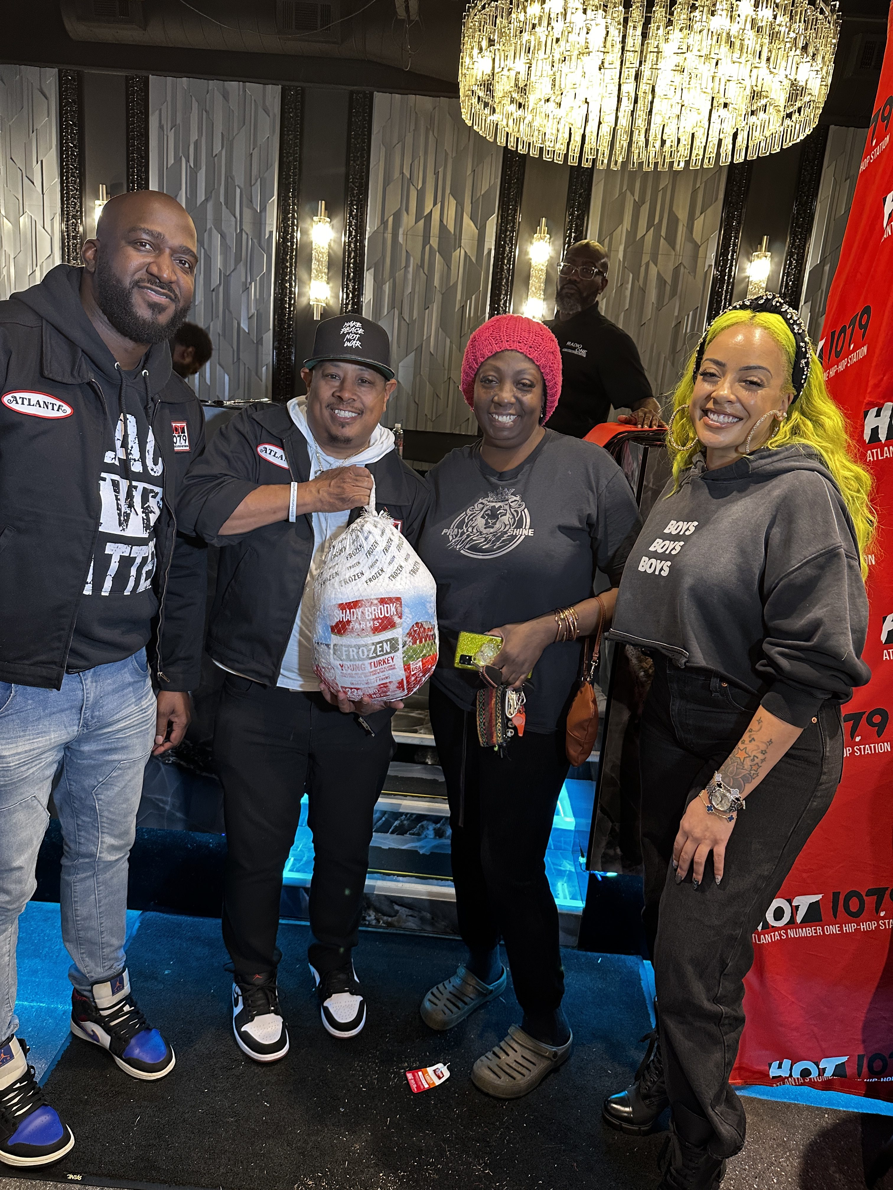 Hot 107.9 & The Morning Hustle At Harolds Chicken and Ice Bar - Panola