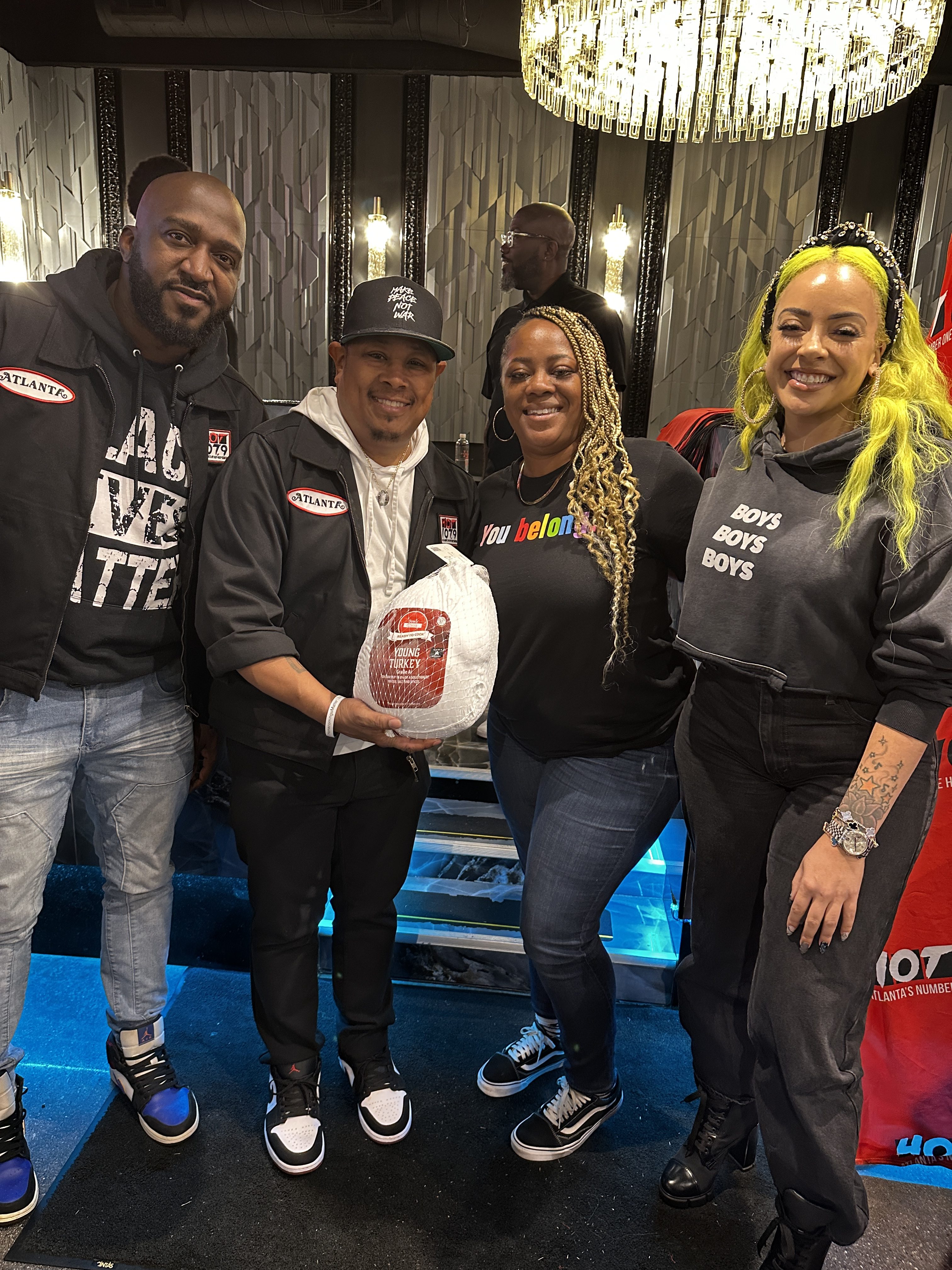 Hot 107.9 & The Morning Hustle At Harolds Chicken and Ice Bar - Panola