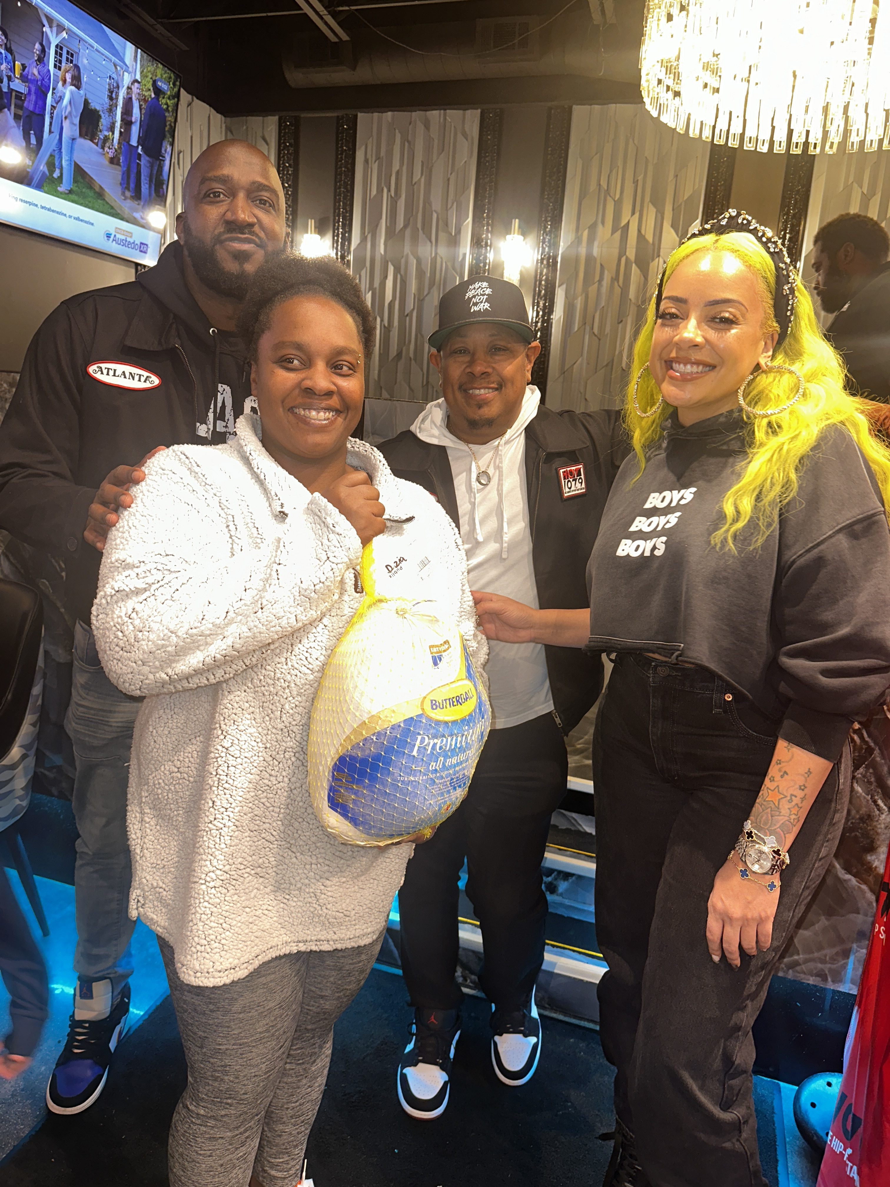 Hot 107.9 & The Morning Hustle At Harolds Chicken and Ice Bar - Panola
